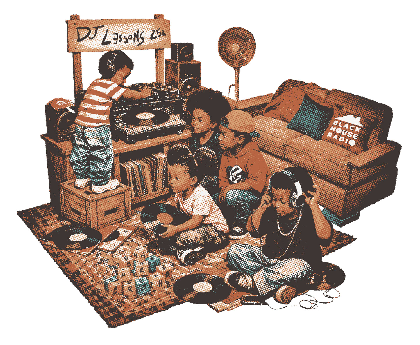 Black House Radio Tee — Living Room Series 01